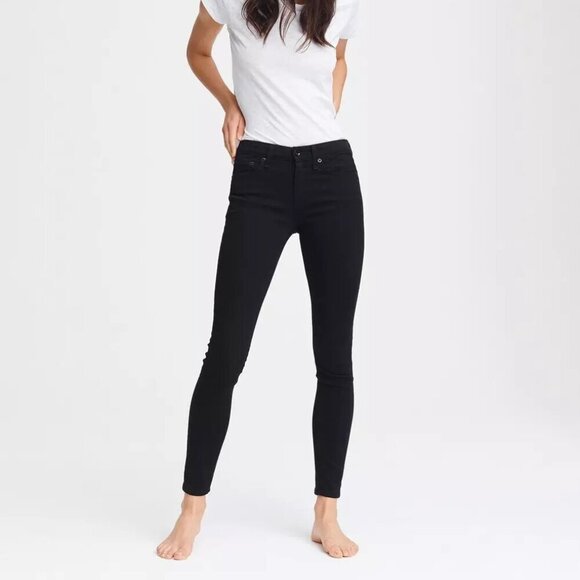Rag & Bone Cate Mid-Rise Skinny black jeans denim 29 - Picture 1 of 14